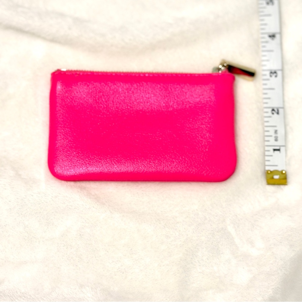 Italic Neon Pink Gold Coin Purse like new leather - Picture 4 of 4